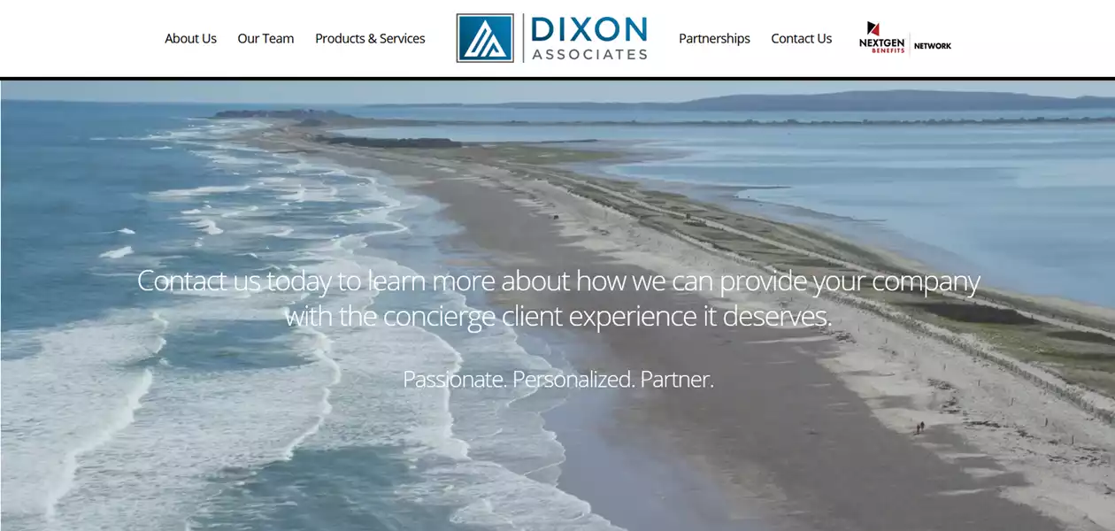Dixon Associates website design by eTekhnos